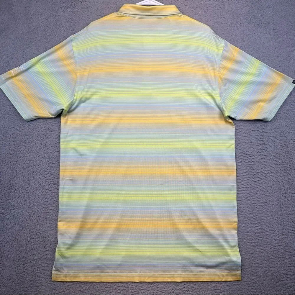 Dunning Polo Shirt Mens XL Colorful Striped Stretch TPC Piper Glen‎ Golf Casual